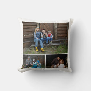 Coussin Collection photo moderne personnalisée de trois fa