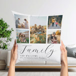 Coussin Collection photo personnalisée moderne Famille de<br><div class="desc">Créez votre propre coussin photo personnalisé,  ajoutez simplement vos photos préférées pour un oreiller familial personnalisé.</div>