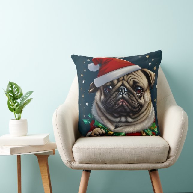 Coussin Collection Puggy Claus (Chaise)