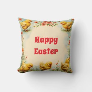 Coussin Collection vintage de Pâques Petits Poulet