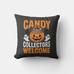 Coussin Collectionneurs de bonbons bienvenue citrouille d'