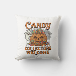 Coussin Collectionneurs de bonbons bienvenue citrouille fa
