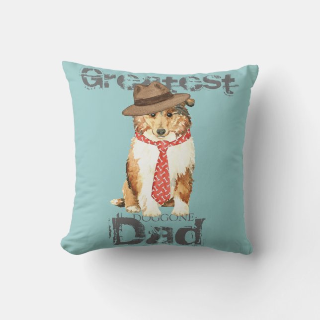 Coussin Collie Papa (Recto)