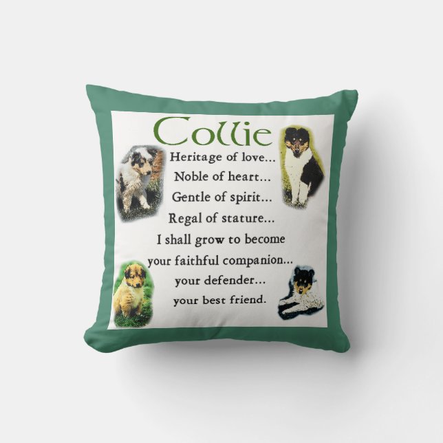 Coussin Collie Puppy Heritage of Love (Recto)