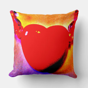 Coussin Collier de coeur rouge
