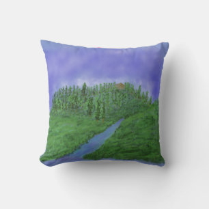 Coussin Colline et ruisseau