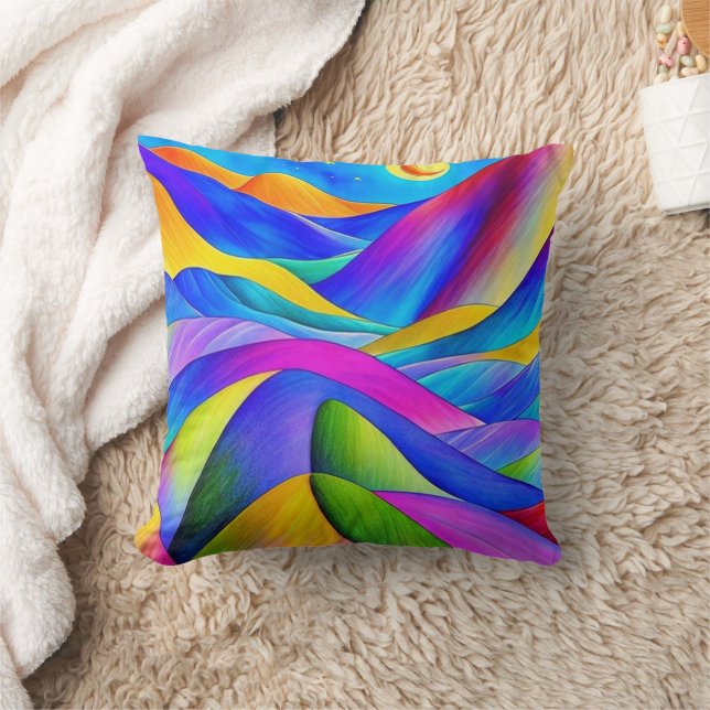 Coussin Collines Colorées et Ensoleillement (Couverture)