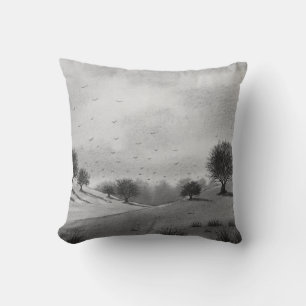 Coussin collines pittoresques d'automne et paysage boisé