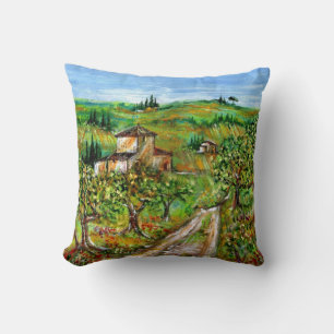 COUSSIN COLLINES VERTES ET OLIVIERS DANS LE PAYSAGE TOSCAN