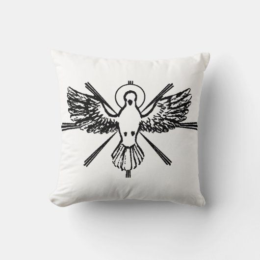Coussin Colombe du Saint-Esprit Confirmation Religieuse et (Recto)