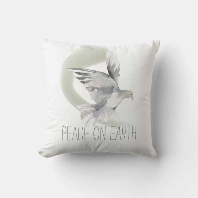 Coussin Colombe Ferme Paix sur Terre (Recto)