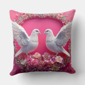 Coussin Colombes de mariage Romance de mariage classique (Verso)