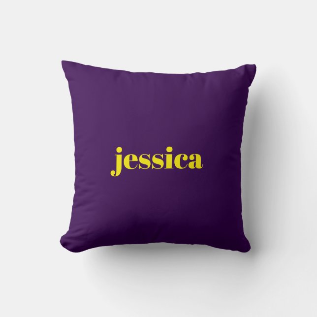 Coussin Color block minimalist custom name  (Recto)