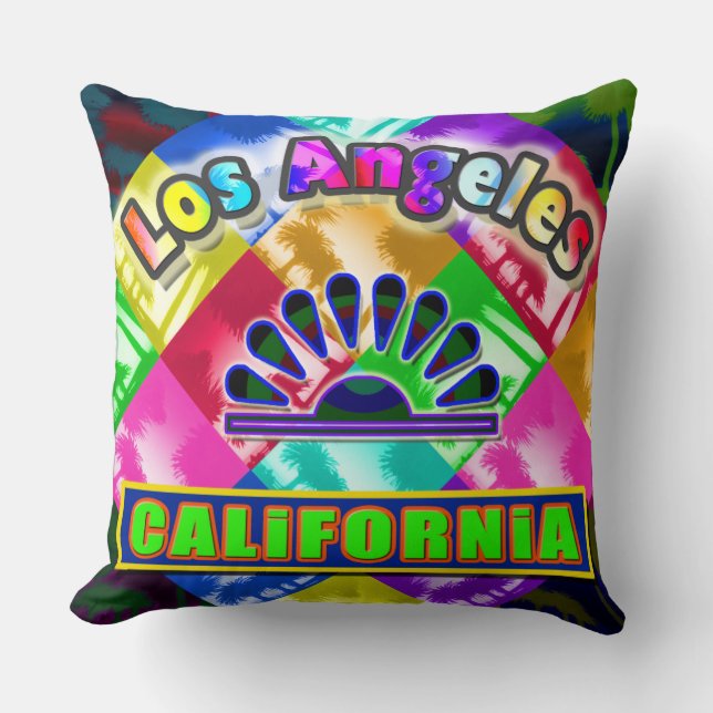coussin "Coloration Los Angeles 3" (Recto)