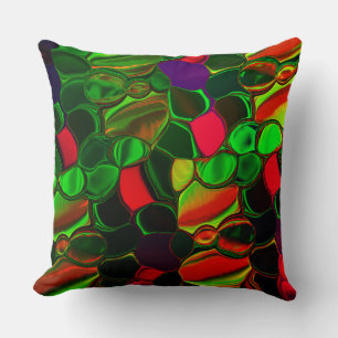 Coussin Coloré, cercles et arrondi des formes.