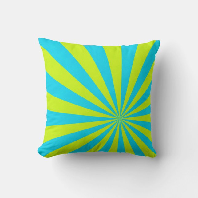 Coussin coloré de Sunburst en été #3 (Recto)