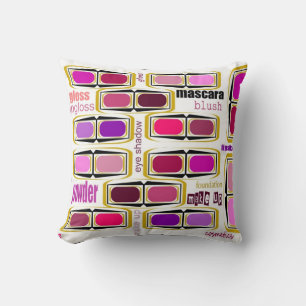Coussin coloré et stylisé sur le maquillage