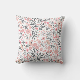 Coussin Coloré Fleur sauvage Été Floral Blanc
