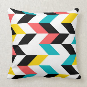 Coussin Coloré, géométrique, cool, unique, graphique te