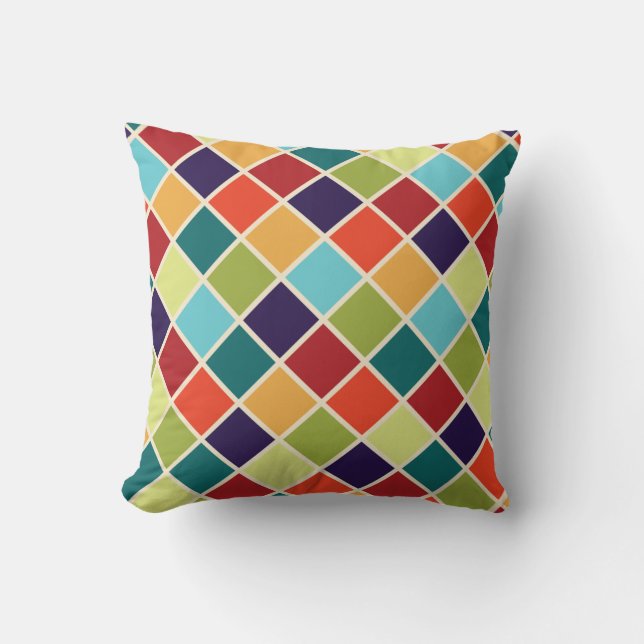 Coussin coloré Harlequin (Recto)