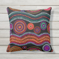 Coloré Moderne Australien Dot Art Tribal Motif