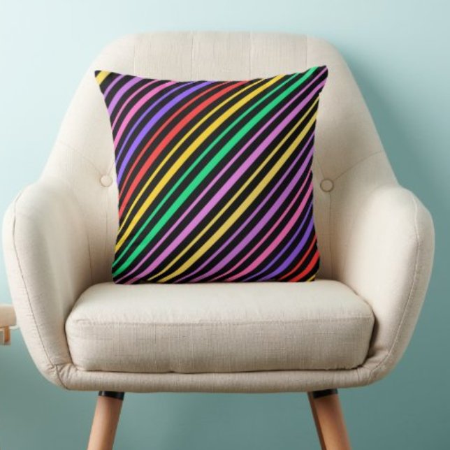 Coussin Coloré Moderne Cute Stripes Motif (Créateur téléchargé)
