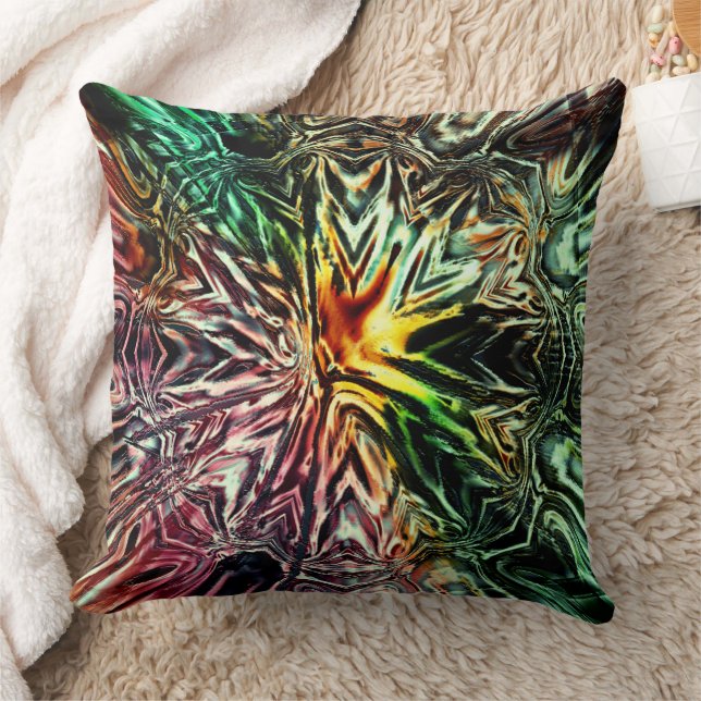 Coussin Coloré numérique de touches gaufrées rustiques (Couverture)