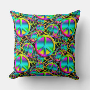 Coussin Coloré PEACE motif sans faille + vos idées