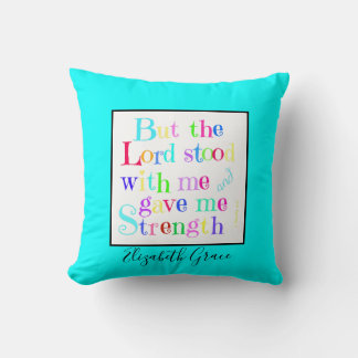 Coussin Coloré, personnalisé avec écriture Verse (Timothy)