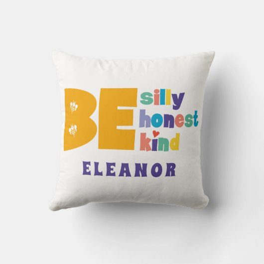 Coussin Coloré Soyez Idiot Honnête Inspirant (Verso)