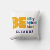 Coussin Coloré Soyez Idiot Honnête Inspirant (Recto)