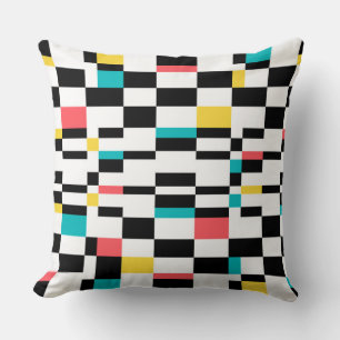 Coussin Coloré, urbain, moderne, motif géométrique tendanc