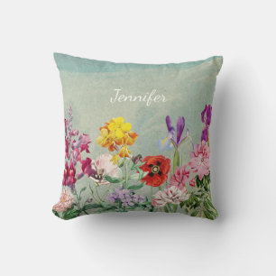 Coussin Coloré vintage floraison belle fleurs sauvages