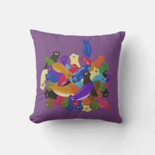 Coussin Colorée Fou Crosseyed Vers Planaires