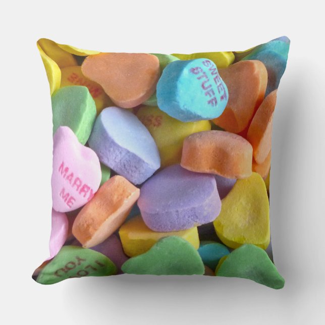 Coussin Colorful Candy Hearts (Recto)