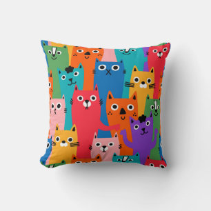 Coussin Colorful cats