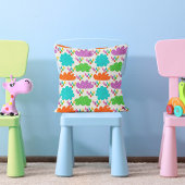 Coussin Colorful Clouds and Raindrops