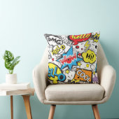 Coussin Colorful Comic Pop Art Speech Bubble Pattern (Chaise)