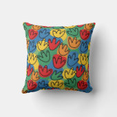 Coussin Colorful Dinosaur Footprints (Verso)