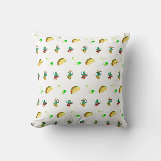 Coussin Colorful Festive Cinco de Mayo 2025 Dancing Cactus (Recto)