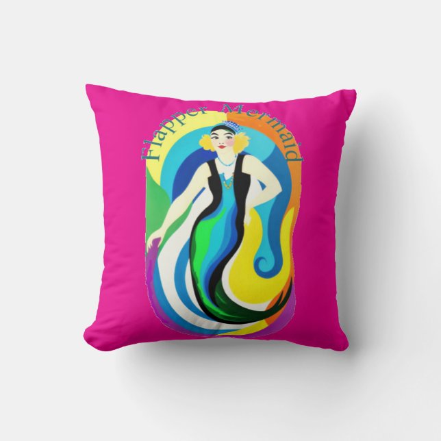 Coussin Colorful Flapper Mermaid Thunder_Cove (Recto)