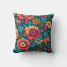 Colorful floral vibrant flower  botanical print