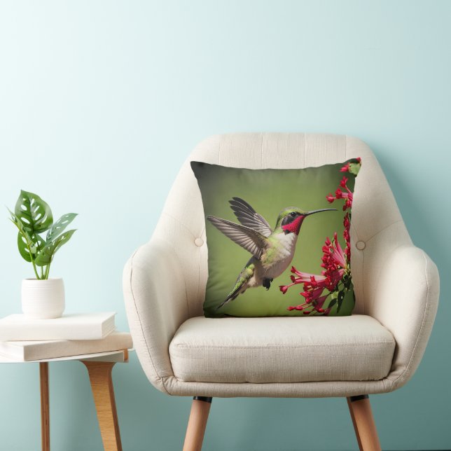Coussin Colorful Hummingbird (Chaise)