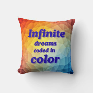 Coussin Colorful Motivational Quote Throw Pillow 