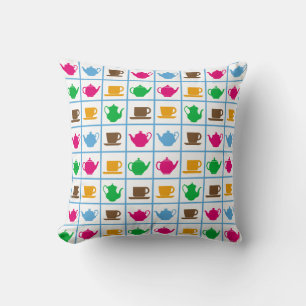 Coussin Colorful teapots