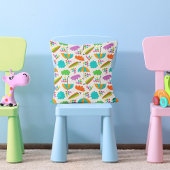 Coussin Colorful Umbrellas with Clouds and Raindrops