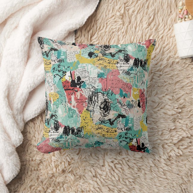 Coussin Colorful Urban Graffiti Pattern (2) (Couverture)