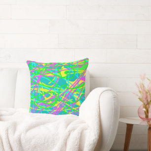 Coussin Coloriez Mes Rêves Motif Gribouillage Expressif Ar
