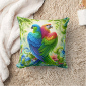Coussin Colourful bird Throw Cushion (Couverture)