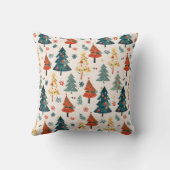 Coussin Colourful Christmas Pine Trees Seamless Pattern (Verso)